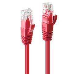 Lindy 3m Cat.6 U/UTP Network Cable, Red