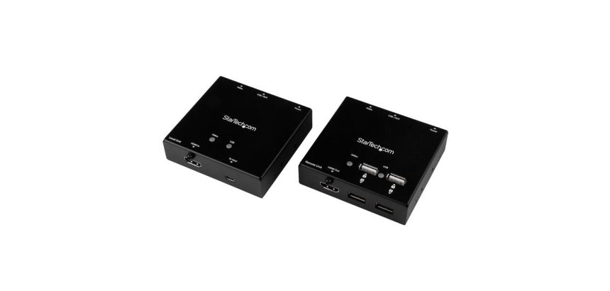 StarTech.com Extensor HDMI por Cable CAT6 con Concentrador USB de 4 Puertos - 50m - 1080p