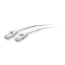 C2G Câble de raccordement Ethernet fin Cat6a non blindé (UTP) avec protection anti-accrochage de 1,5 m - Blanc