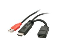 Lindy 41080 Adaptador gráfico USB Negro, Rojo
