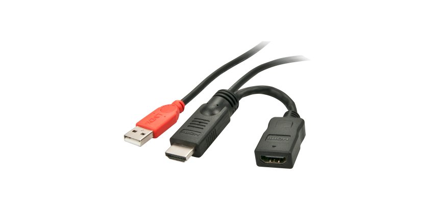 Lindy 41080 Adaptador gráfico USB Negro, Rojo