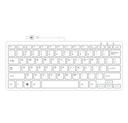 R-Go Tools Clavier ergonomique R-Go Compact, design plat, mini-clavier, QWERTY (US), filaire, noir
