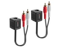 Lindy 70460 extensor audio/video Transmisor de señales AV Negro, Rojo, Blanco
