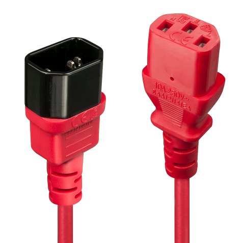 Lindy câble électrique couleur Coupleur C14 Coupleur C13 - 0,5 M