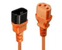 Lindy 30475 câble électrique Orange 2 m Coupleur C13 Coupleur C14