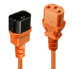 Lindy 30475 câble électrique Orange 2 m Coupleur C13 Coupleur C14