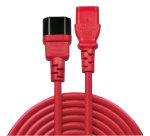 Lindy Rallonge secteur C14 vers C13, rouge, 1m