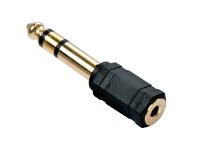 Lindy 35620 cambiador de género para cable 6.3mm 3.5mm Negro