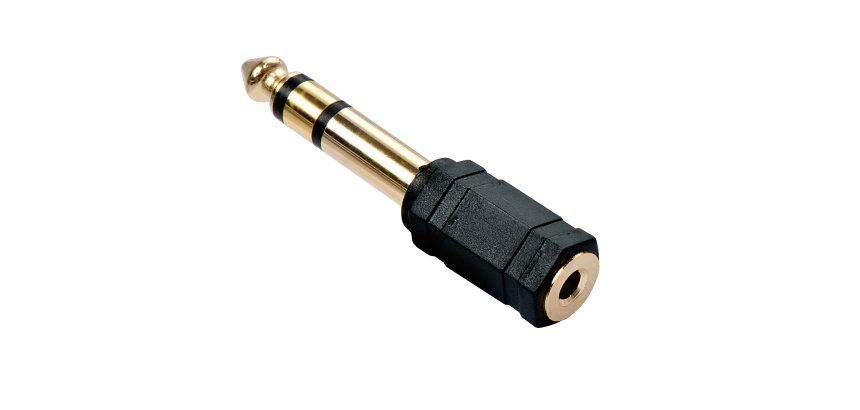 Lindy 35620 cambiador de género para cable 6.3mm 3.5mm Negro
