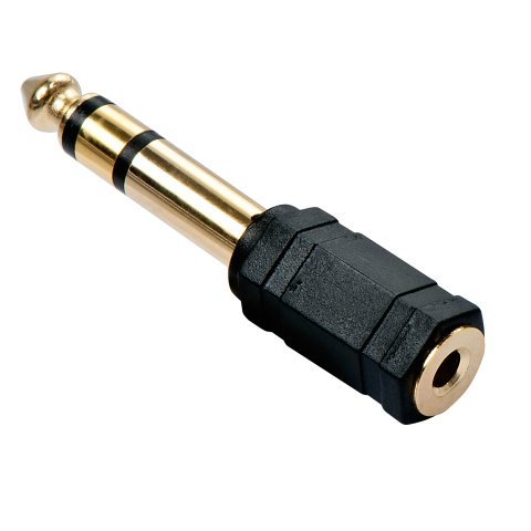 Lindy 35620 cambiador de género para cable 6.3mm 3.5mm Negro
