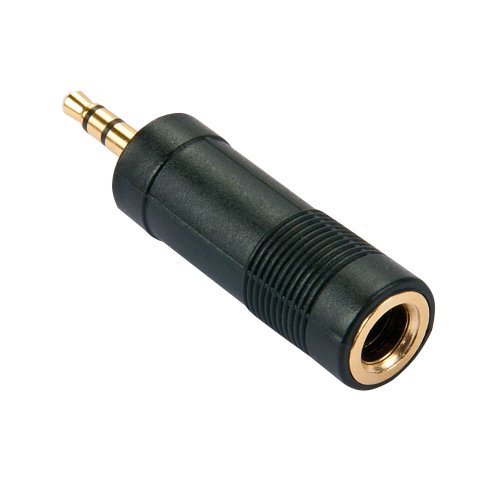 Lindy 35621 cambiador de género para cable 3.5mm 6.3mm Negro