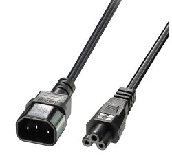 Lindy 30341 câble électrique Noir 2 m Coupleur C14 Coupleur C5