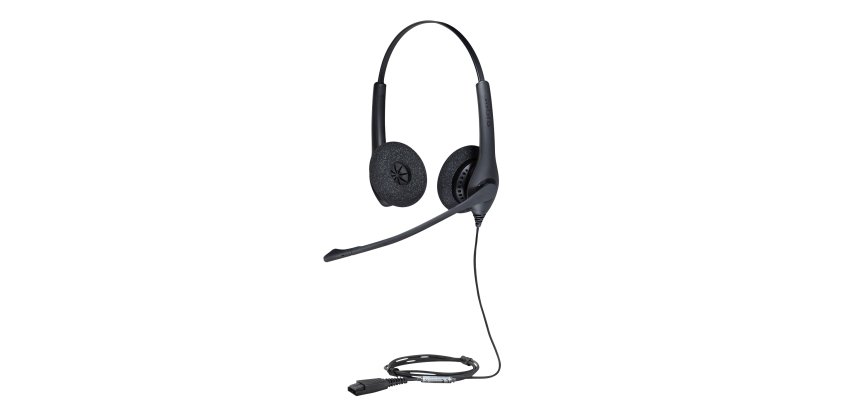 Auriculares Alámbrico Diadema Oficina/Centro de llamadas Jabra Biz 1500 Duo QD  Negro