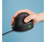 R-Go Tools Souris Ergonomique R-Go HE Break avec logiciel de pause, droiter, moyen (longueur de la main 165-185 mm), filaire, noir