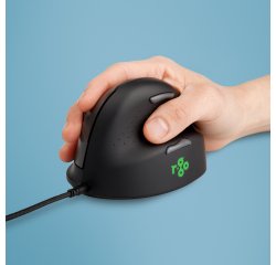 R-Go Tools Souris Ergonomique R-Go HE Break avec logiciel de pause, droiter, moyen (longueur de la main 165-185 mm), filaire, noir