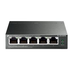 TP-Link TL-SG105PE commutateur réseau Géré L2 Gigabit Ethernet (10/100/1000) Connexion Ethernet, supportant l'alimentation via ce port (PoE) Noir