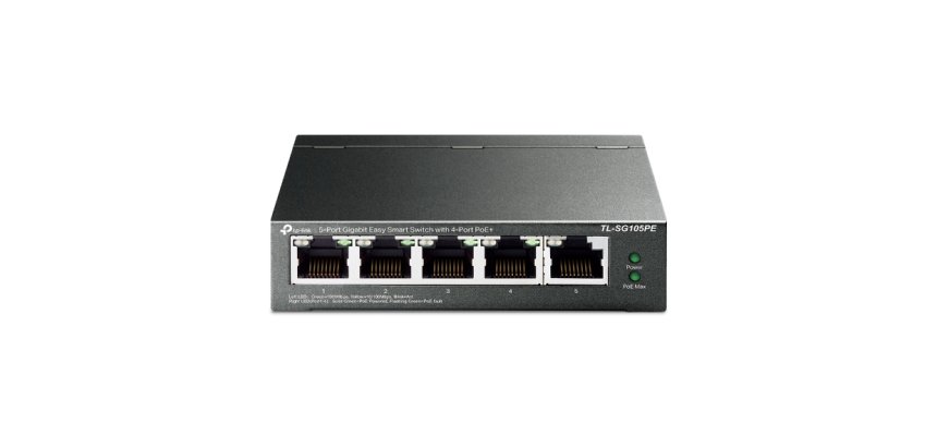 TP-Link TL-SG105PE commutateur réseau Géré L2 Gigabit Ethernet (10/100/1000) Connexion Ethernet, supportant l'alimentation via ce port (PoE) Noir