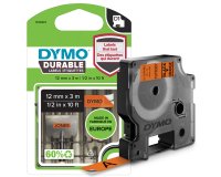 DYMO Authentic D1 Durable Labels | Black Print on Orange Tape | 12 mm x 3 m | High-Performance Label Tape for LabelManager Label Makers