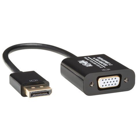 Tripp Lite P134-06N-VGA-V2 adaptador de cable de vídeo 0,15 m DisplayPort VGA (HD15) Negro