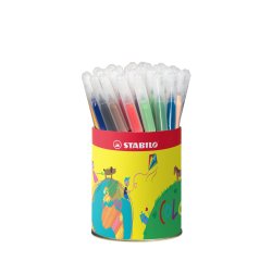 Feutre coloriage stabilo trio triangulaire encre super lavable pointe moyenne pot 36 unités