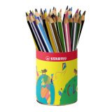 Pot de 38 crayons de couleur Trio - Pot de 12 coloris assortis