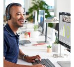 Logitech C270 Webcam HD, HD 720p/30fps, Videochiamate HD Widescreen, Correzione Automatica ?Luminosità, Microfono Riduzione del Rumore, Skype, FaceTime, Hangouts, ?WebEx,PC/Mac/Tablet/Chromebook