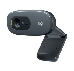 Logitech C270 Webcam HD, HD 720p/30fps, Videochiamate HD Widescreen, Correzione Automatica ?Luminosità, Microfono Riduzione del Rumore, Skype, FaceTime, Hangouts, ?WebEx,PC/Mac/Tablet/Chromebook