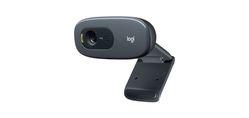 Logitech C270 Webcam HD, HD 720p/30fps, Videochiamate HD Widescreen, Correzione Automatica ?Luminosità, Microfono Riduzione del Rumore, Skype, FaceTime, Hangouts, ?WebEx,PC/Mac/Tablet/Chromebook