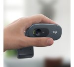 Logitech C270 Webcam HD, HD 720p/30fps, Videochiamate HD Widescreen, Correzione Automatica ?Luminosità, Microfono Riduzione del Rumore, Skype, FaceTime, Hangouts, ?WebEx,PC/Mac/Tablet/Chromebook