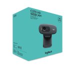 Logitech C270 Webcam HD, HD 720p/30fps, Videochiamate HD Widescreen, Correzione Automatica ?Luminosità, Microfono Riduzione del Rumore, Skype, FaceTime, Hangouts, ?WebEx,PC/Mac/Tablet/Chromebook