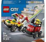 LEGO City Pizza vs. Fire Truck Race Car Pack