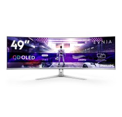 Philips Evnia 8000 49M2C8900/00 écran plat de PC 124,2 cm (48.9") 5120 x 1440 pixels Dual QHD QD-OLED Blanc