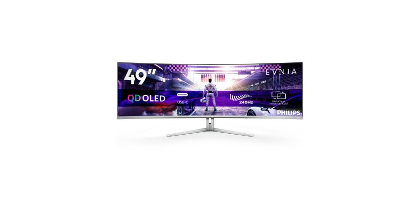 Philips Evnia 8000 49M2C8900/00 écran plat de PC 124,2 cm (48.9") 5120 x 1440 pixels Dual QHD QD-OLED Blanc