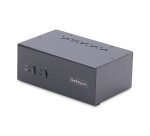 StarTech.com Switch KVM DisplayPort à 2 Ports, 4K 60Hz, 2 Ports USB 5Gbps, 2 Ports USB 2.0 HID, Commutation par Touches et Boutons-Poussoirs, Vonforme TAA - Audio 3.5mm, HDCP
