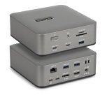 StarTech.com Thunderbolt 5 Universeel Docking Station, Multi-Display Hub, 8K 60Hz of 4K 144Hz, 120Gbps Bandwidth Boost, 140W PD, 30W Phone Charging, USB 10Gbps, 2.5G LAN