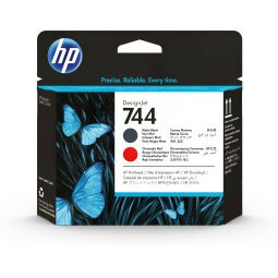 HP 744 tête d'impression DesignJet noir mat/rouge chromatique