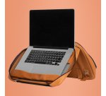 R-Go Tools Sacoche pour ordinateur portable R-Go Viva, cuir, avec support intégré pour ordinateur portable, produit social, marron