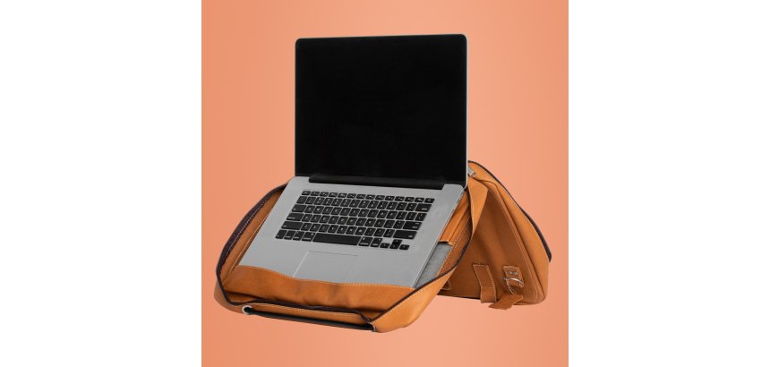 R-Go Tools Sacoche pour ordinateur portable R-Go Viva, cuir, avec support intégré pour ordinateur portable, produit social, marron