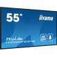 iiyama LH5560UHS-B1AG affichage de messages Carte A numérique 139,7 cm (55") LED Wifi 500 cd/m² 4K Ultra HD Noir Intégré dans le processeur Android 11 24/7