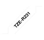 Brother TZE-R231 cinta para impresora de etiquetas Negro sobre blanco