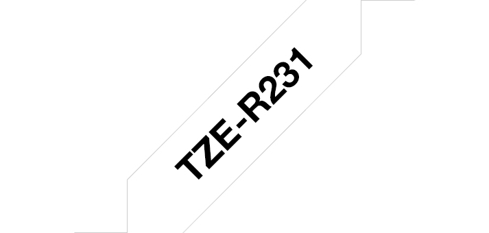 Brother TZE-R231 cinta para impresora de etiquetas Negro sobre blanco