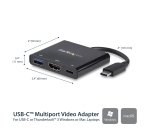 StarTech.com USB-C multiport adapter met HDMI USB 3.0 poort 60W PD zwart