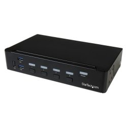 StarTech.com Switch KVM USB DisplayPort à 4 ports avec hub USB 3.0 intégré - 4K 30 Hz