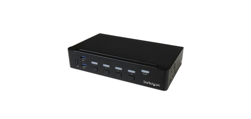 StarTech.com Switch KVM USB DisplayPort à 4 ports avec hub USB 3.0 intégré - 4K 30 Hz