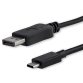 StarTech.com Cable 1,8m USB C a DisplayPort 1.2 de 4K a 60Hz - Adaptador Convertidor USB Tipo C a DisplayPort - HBR2 - Conversor USBC con Modo Alt - Compatible con Thunderbolt 3 - Negro