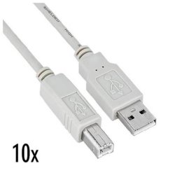 Nilox NX090301135 USB cable USB 2.0 1.8 m USB A USB B White