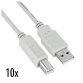 Nilox NX090301135 USB cable USB 2.0 1.8 m USB A USB B White