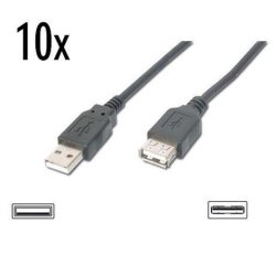 Nilox NX090301136 USB cable USB 2.0 1.8 m USB A Black