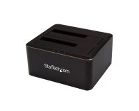 StarTech.com Dock pour Disques Durs SATA à USB 3.0 à 2 Baies, Station d'Accueil pour Disques Durs USB, Docking Station pour SSD/HDD SATA I/II/III Externe 2,5/3,5", Baies pour Disques Durs, Chargement par le Haut