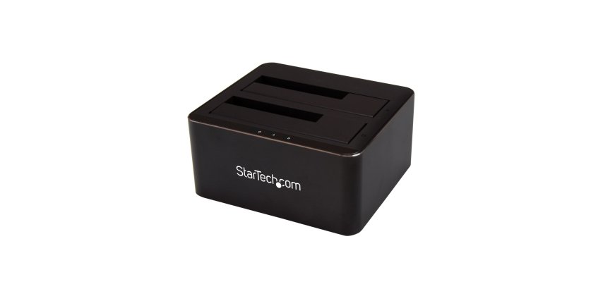 StarTech.com Dock pour Disques Durs SATA à USB 3.0 à 2 Baies, Station d'Accueil pour Disques Durs USB, Docking Station pour SSD/HDD SATA I/II/III Externe 2,5/3,5", Baies pour Disques Durs, Chargement par le Haut